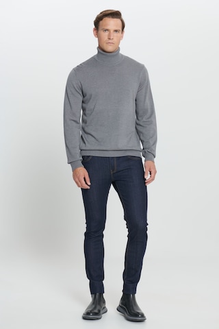 AC&Co / Altınyıldız Classics Altınyıldız Classics Tam Balıkçı Yaka Standart Gri Melanj Erkek Kazak 4a4924100058 001