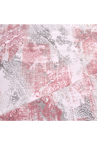 Çam Halı Crea Plus Galaxy Blossom 13507 Gri Pembe Eskitme Desenli Makine Halısı