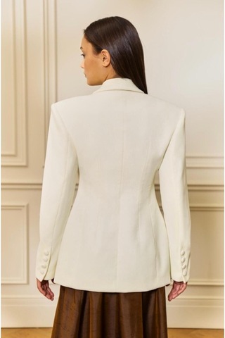 Siyay Bellean Blazer Ceket Beyaz