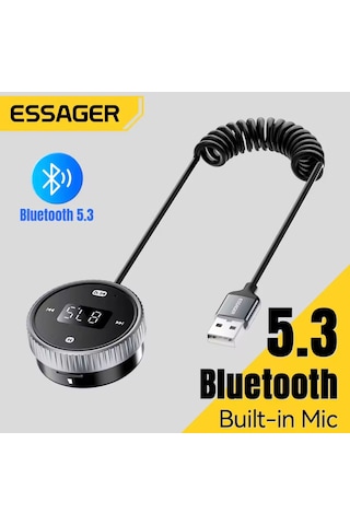 Bt15 Bluetooth 5.3 Araç Kiti+fm Transmitter 3.5mm Aux Jack Hafıza