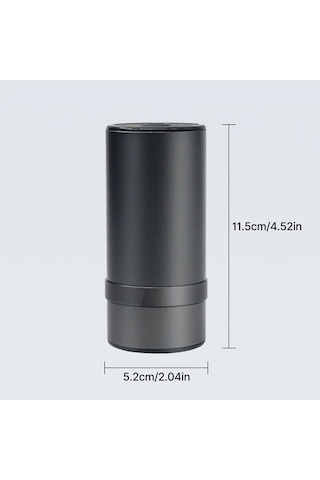 Novahub Çift Yönlü Otomatik Değirmen, 3 Tıkla Açma, Alüminyum Gövde, 100sn Öğütme, Siyah Siyah