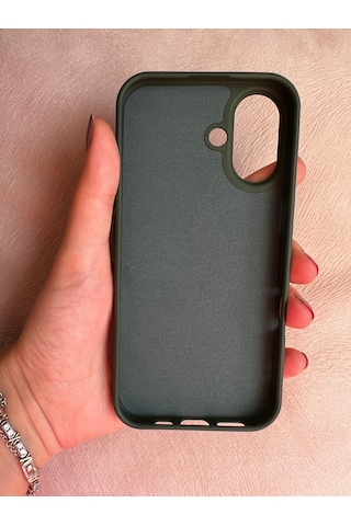 Apple Uyumlu iPhone 16 Plus Logolu İçi Kadife Silikon Lansman Kılıf