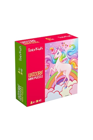Doerkids Unicorn Mini Puzzle 40 Parça