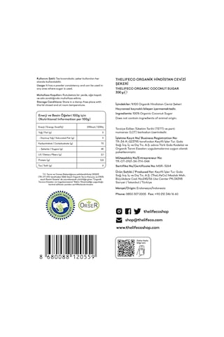TheLifeCo Doğal Şeker Alternatifleri Paketi (Hindistan Cevizi Şekeri - Agave Şurubu 330 G)