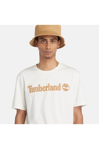 Timberland Tımberland Linear Logo Short Sleeve Tee Tb0a5upqcm91-vıntage Whıte Beyaz