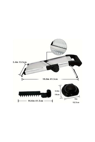 Xuweiwei Siyah Abs Ss Pp Ayarlanabilir Mandolin Dilimleyici Paslanmaz Celik Zahmetsiz Dilimleme Ve Dograma Aleti Siyah