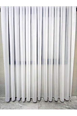 Vakkorama Mat Kumaşlı Kalın Tül Perde Ekru 1 E 2,5 Pileli Et4030mat