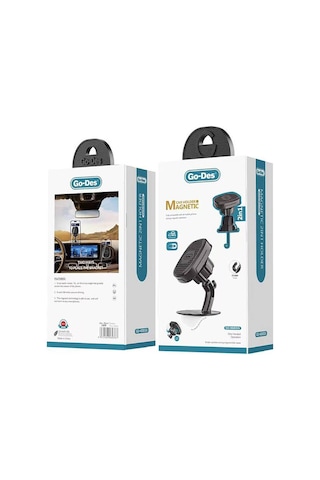 Go-Des GD-HD835S 2in1 Havalandırma Ve Düz Zemin Tasarım Magnetik Dönebilen Araç İçi Telefon Tutucu