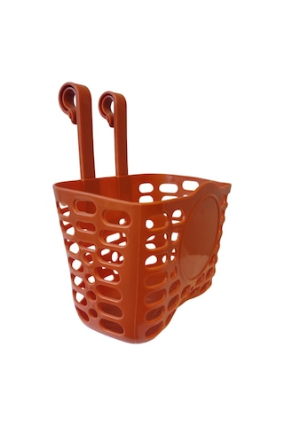 Xbyc 1689 Çocuk Bisikleti Ön Sepet Plastik 16-20 Jant Uyumlu Bisiklet Sepeti Kahverengi Renk