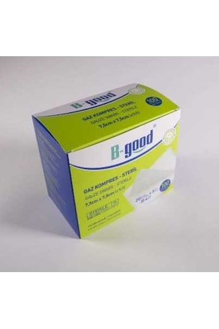 B-good 4 Katlı Steril Gaz Kompres Gazlı Bez Spanç 7.5 x 7.5 CM 100'lü