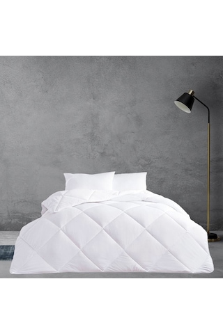 Çift Kişilik Lüx Mikrofiber Yorgan Beyaz Battal Boy 215x225 Beyaz