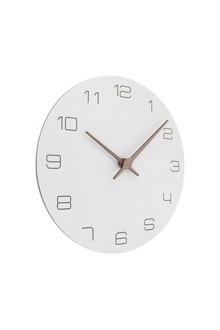 Suofeng Ev İçin Ahşap Desenli Sessiz Quartz Saat - Duvar Takımı -简约 Tasarım - 29 Cm Beyaz - Ev Dekorasyonu Zaman Yöneticisi Beyaz