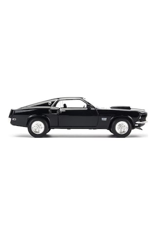 Oyuncak Metal Model Araba 1/36 Çek Bırak Siyah 1969 Ford Mustang