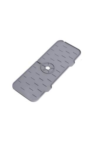 Monyee Gri Silikon Musluk Damlacık Tutucu: Lavabo Tezgahını Kuru Ve Temiz Tutar, Su Akışı İçin Tasarlanmıştır Gri