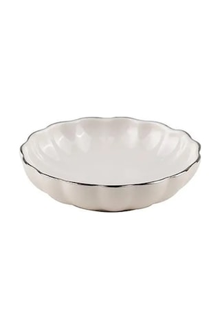 Kütahya Porselen Bone Luz Platin File 2 Parça 8cm Kase Bnlzf08kss2220 Beyaz