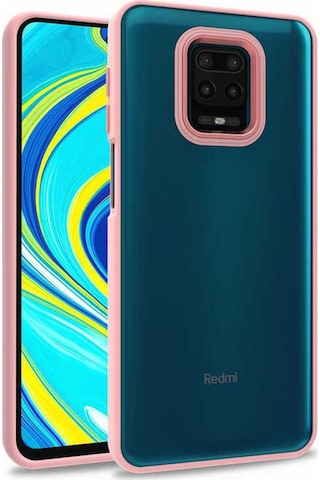 Xiaomi Redmi Note 9 Pro Kılıf Zore Flora Kapak Rose Gold