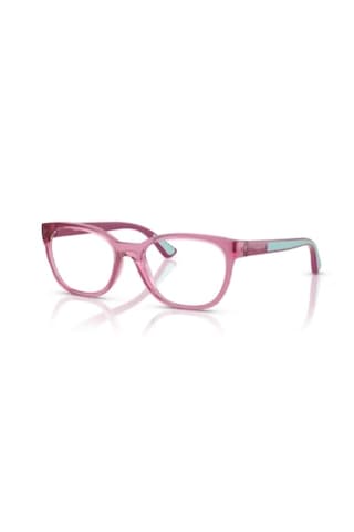 Vogue Junior Vy2033 2613 46ekt Small Çocuk Mavi Işık Korumalı Ekran Gözlüğü Şeffaf Koyu Gül Çok Renkli