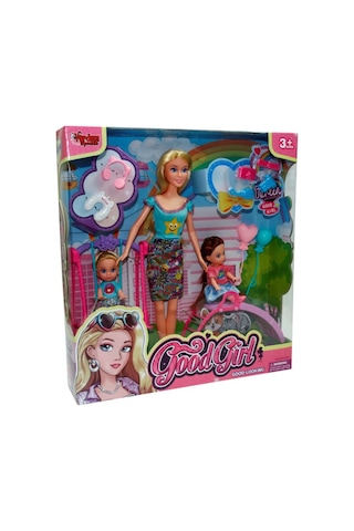 Good Girl Çocuklarla Parkta Oyun Seti - 29 Cm Bebek, Kaydırak, Salıncak Ve Aksesuarlı