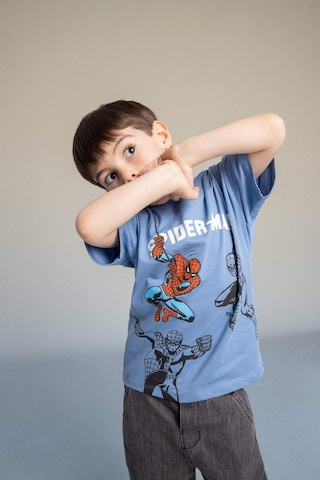 Defacto Marvel Spıderman Tişört Erkek Bebek G9908a526smbe105 Mavi-be105
