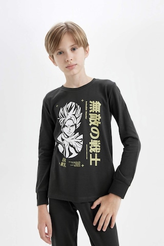 DeFacto Erkek Çocuk Pijama Takımı Baskılı Uzun Kollu Üst Uzun Alt D4364A824WNAR221