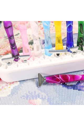 Mufunye Pembe Silikon El Sanatı Araç Tutucu - Diamond Painting İçin Pencere, Tahta Ve Gereçleri Düzenleyici Konstrüksiyon