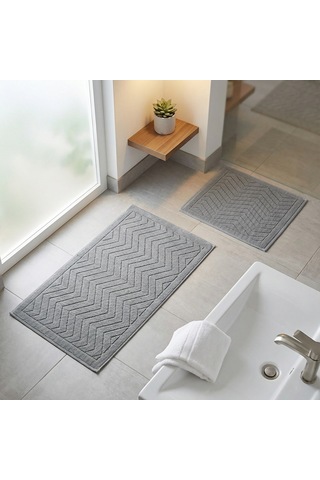 Elsim Home Zigzag Paspas Seti Gri