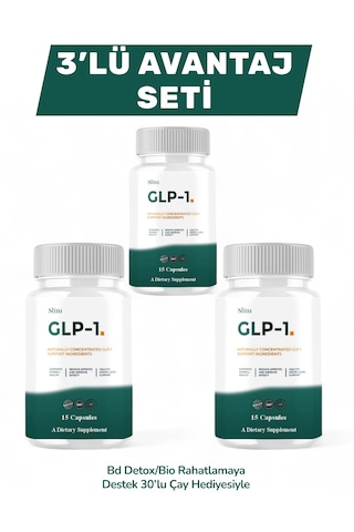 3 Kutu Glp-1 Good Laboratory Practice Tarçın,yeşil Çay Ve Yaban Mersini Ekstratı Içeren Detox Için Yardımcı Takviye Edici Gıda Kapsülü 3 X15 Caps 20'lu Çay Hediyesiyle