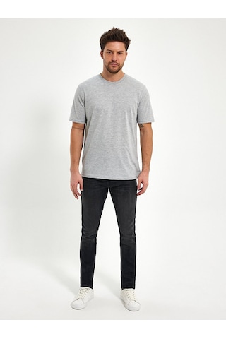 Ltb Bisiklet Yaka Basic Erkek T-Shırt Gri 01224845226089 - 217 Gri