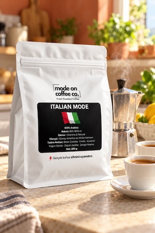 Italian Mode Filtre Ve Espresso Harmanı 200 Gr %100 Arabica Yıkanmış & Natural - Filtre Makinesi İçin Öğütülmüş