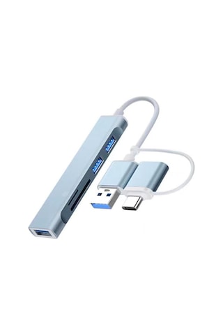 ALLY A-807 5in1 Type-C+USB Girişli USB 3.0 Çoğaltıcı Hub Adaptör