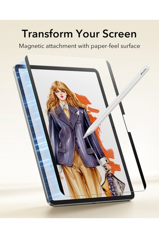 Apple Uyumlu iPad Air 13 M3-m2 2025-2024 Paper Feel Kağıt Hissi Tablet Ekran Koruyucu