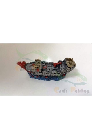 Akvaryum Dekor Gemi Orta Tek Parça 1 Adet 14x6 Cm