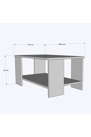 Bicabin Roma Dekoratif Orta Sehpa Garda Beyaz (Coffee Table)