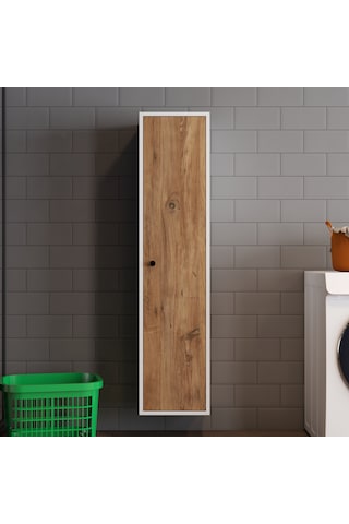 Mila Banyo Kileri Çok Amaçlı Dolap Banyo Dolabı Duvara Monte Beyaz&ceviz Beyaz - Atlantik Çam