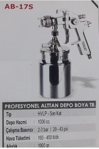 Voylet Ab-17S Boya Tabancası Alttan Depolu N11.146