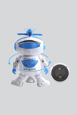 Pilli, Müzikli, Sesli, Işıklı Ve Dans Eden Pevaneli Oyuncak Robot 20 Cm.