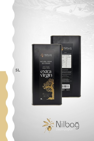 Nilbağ Zeytinyağları Ayvalık Natural Sızma Zeytinyağı Soğuk Sıkım Teneke 5 L