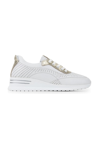 Tamer Tanca Kadın Hakiki Deri Beyaz Sneakers & Spor Ayakkabı 773 26551 Bn Ayk Y26 Beyaz/l.gold