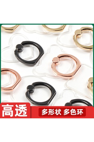 Ximistore9 Standart Gümüş Dairesel Akrilik Telefon Tutucu: Şeffaf, Gizli, 360 Döner, Evrensel, Güçlü Yapıştırıcı, Ellerden Serbest Kullanim Icin