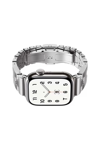 Apple Uyumlu Watch 10 46mm Redclick Krd-125 Oto Klipsli Metal Kordon Strap Kayış