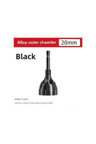 Yunboo Tungsten Carbide Köşe Yuvarlatıcı - Torklu Dış Çember Bıçak, Vida Çubuğu Alüminyum Kenar Düzeltici Araç Küçük Siyah Diğer