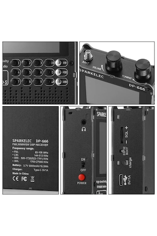 Sparkelec Dp-666 Tef6686 Tam Bant Radyo
