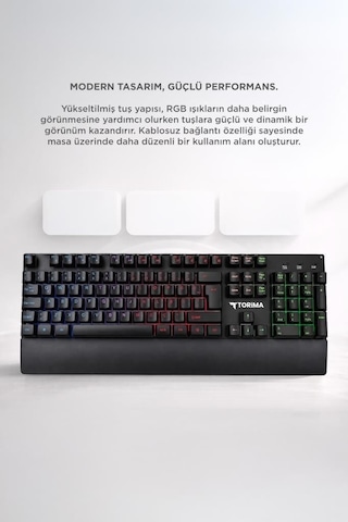 Aydınlatmalı Ürün Pratik Kullanım Oyun Aleti Oyuncu Klavyesi Rgb Işıklı Tk10 Siyah