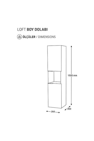 Biani Fix Arya Ve Loft Uyumlu Boy Dolabı Renk Mat Beyaz Çok Renkli