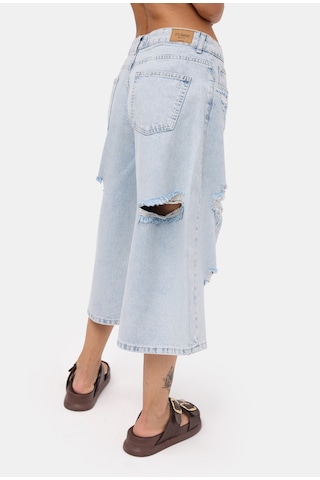Itsbasic Kadın Ice 12s6-3 Süper Baggy Fit Bermuda Denim Jort Ice Rengi