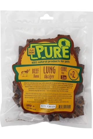 Delibon Pure Köpek için Dana Kurutulmuş Akciğer 2 CM 100 G