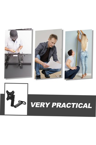 2 Adet Monitör Standı Monitör Kolu Eğim Bilgisayarı Projektör Birimi Üçlü Yükseltici