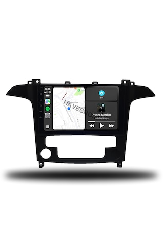 Ford S Max Uyumlu Androıd Multimedya Gerçek 2/32 Kablosuz Carplay Geri Görüş Kameralı 9"