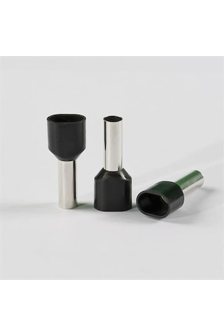 Eurowest 2x1,5mm Siyah Çift Girişli İzoleli Yüksük 1 Kutu 500 Adet