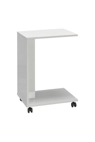 Çok Amaçlı Tekerlekli C Koltuk Sehpası - Lake Beyaz Lake Beyaz